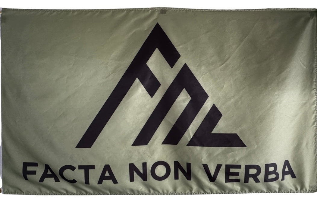 Facta Non Verba Polyester Flag